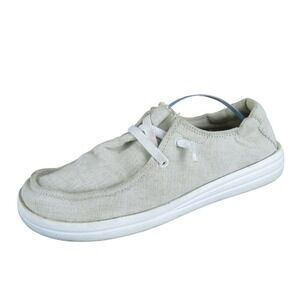 Mad Love Women's‎  Sneaker Beige Fabric Sz 8 Medium  Used 2025
